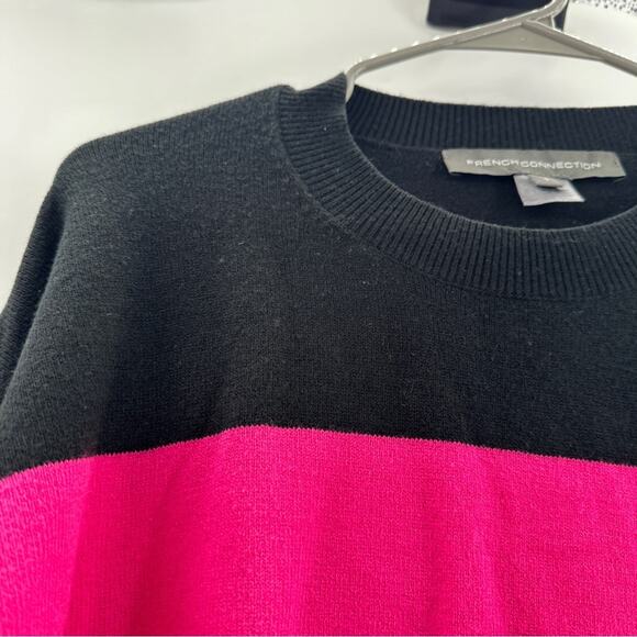 French Connection Multicolor‎ Striped Ribbed Pullover Long Sleeve Sweater Sz S - Picture 7 of 10